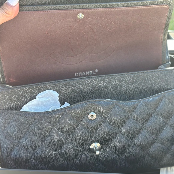 Chanel caviar large double flap bag - Picture 4 of 8